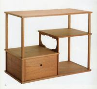 茶道具 桐木地 袋棚 利休袋棚 志野棚 組立式 炉用 煎茶道具 大棚 紙箱